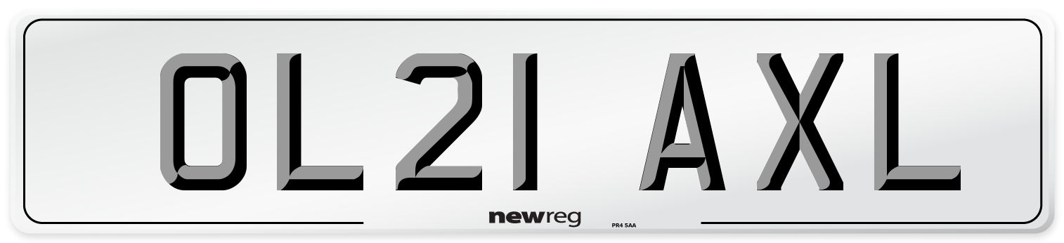 OL21 AXL Number Plate from New Reg
